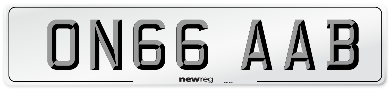 ON66 AAB Number Plate from New Reg